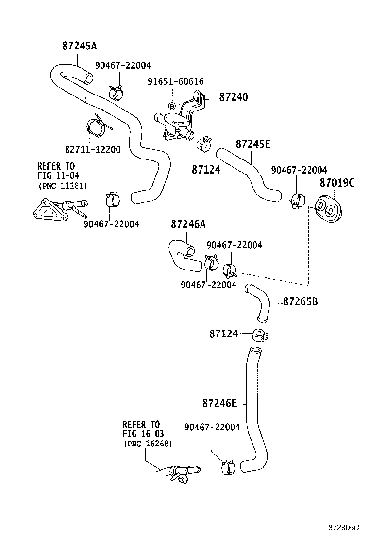 87245-35880 HOSE, HEATER WATER, OUTLET A product image