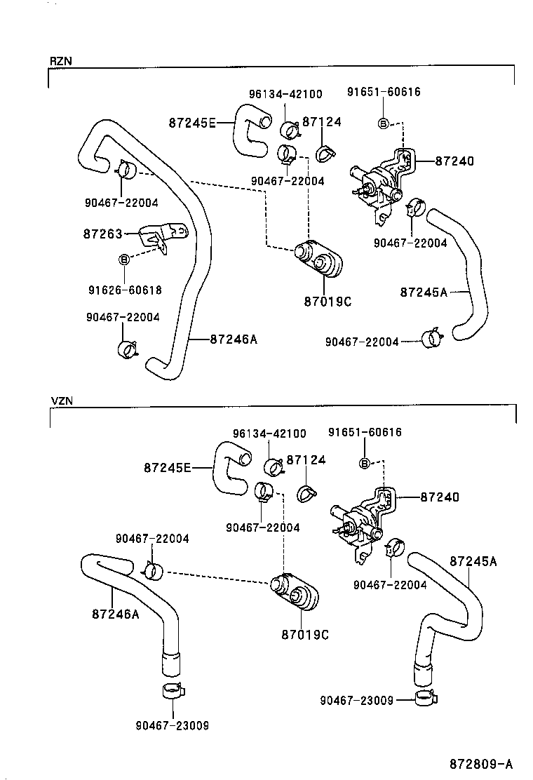 Toyota 87245-3D230 HOSE, HEATER WATER, INLET A