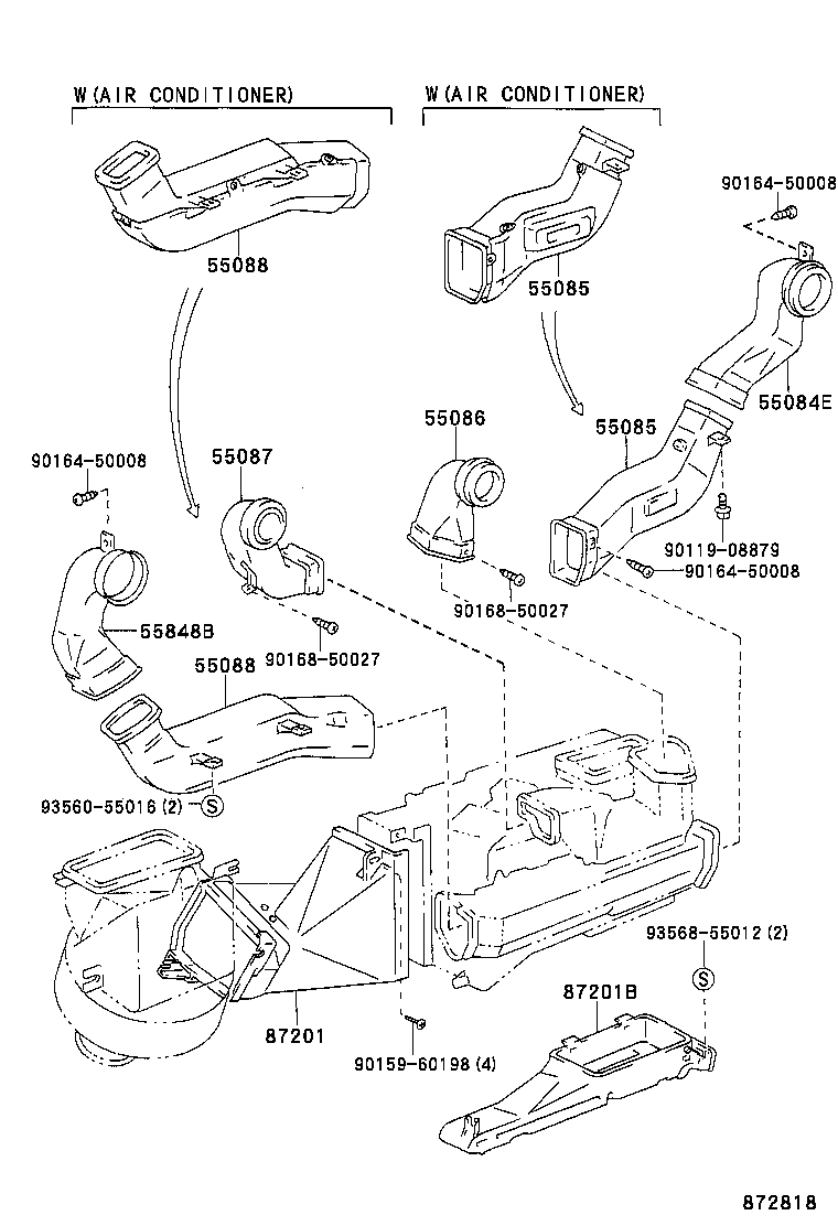 55848-60020 DUCT, HEATER TO REGISTER, NO.6 product image