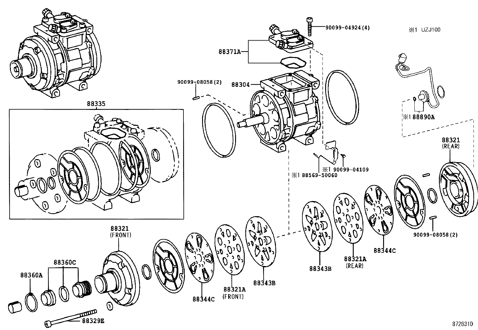 88444-60120 BRACKET, IDLE PULLEY product image