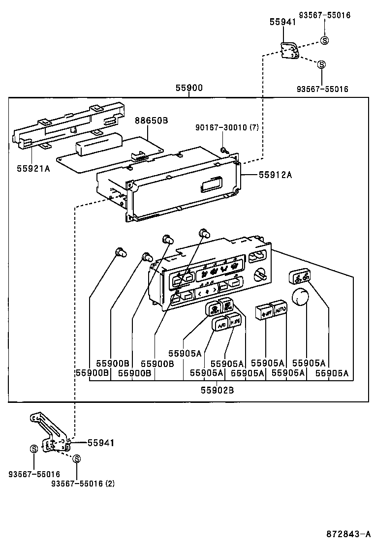 55902-44010 CONTROL SUB-ASSY, HEATER product image