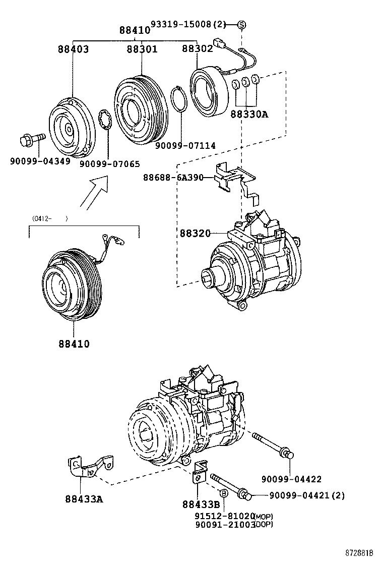 88444-60120 BRACKET, IDLE PULLEY product image