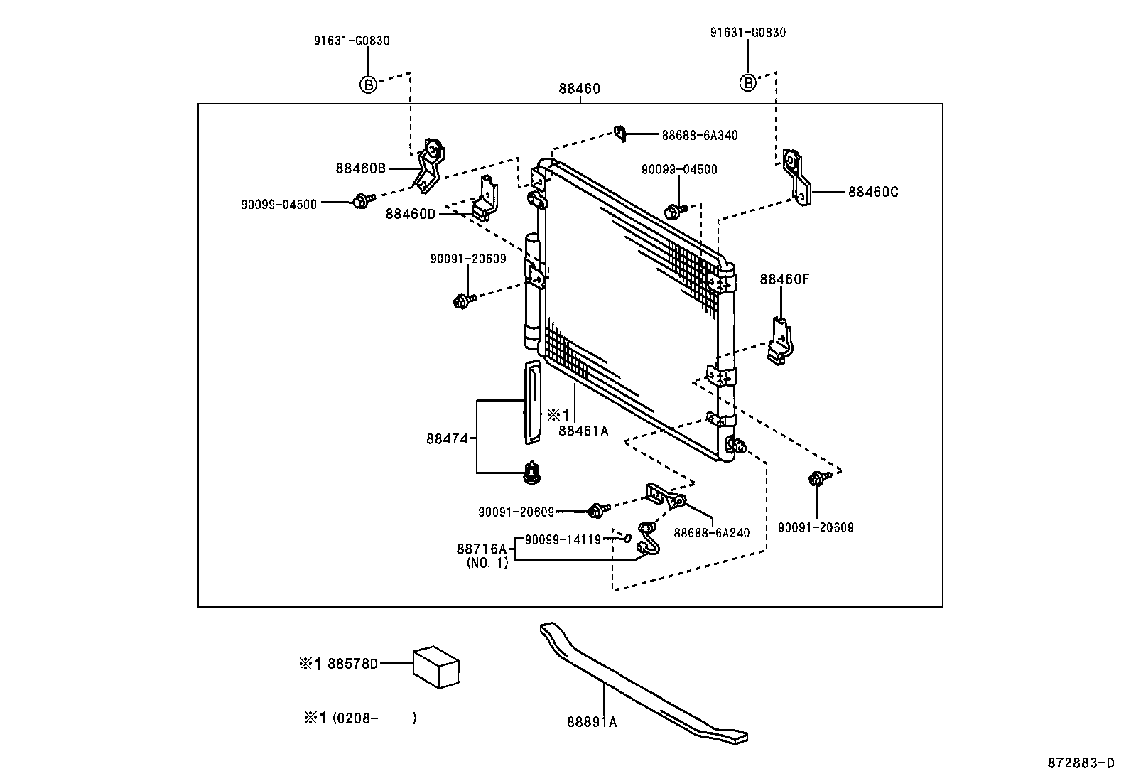 88461-60081 CORE, COOLER CONDENSER product image