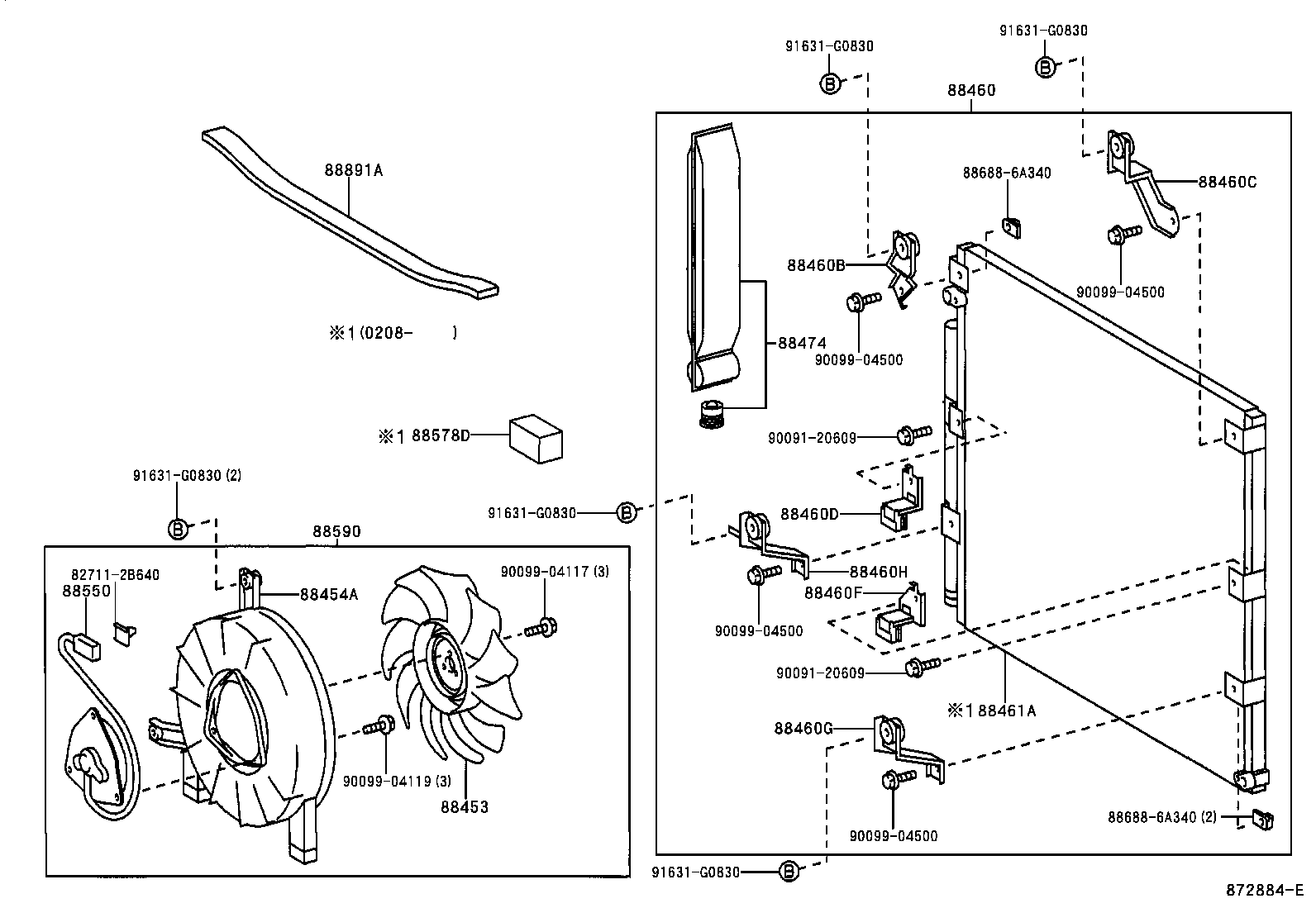 88461-60032 CORE, COOLER CONDENSER product image