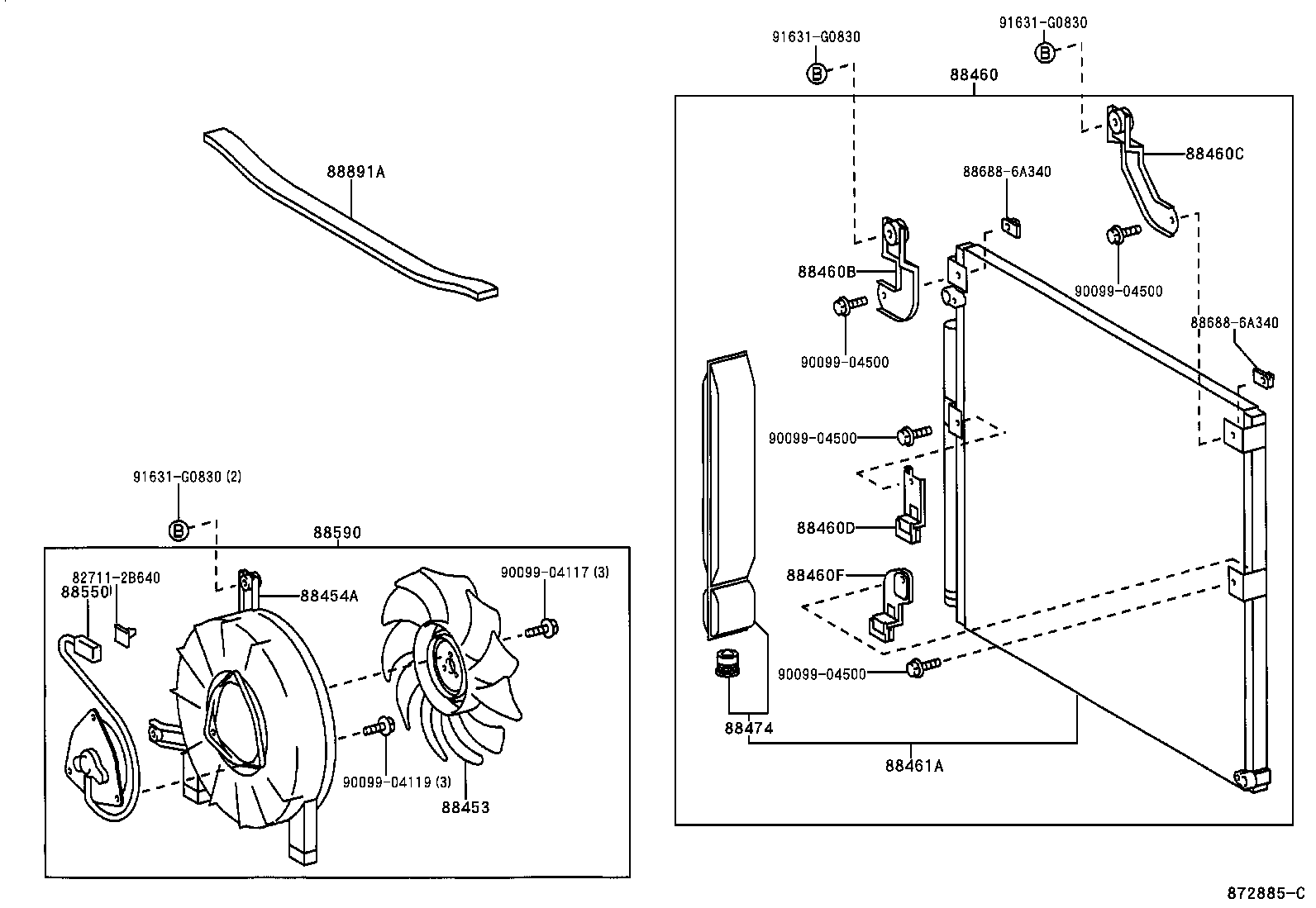 88461-60081 CORE, COOLER CONDENSER product image