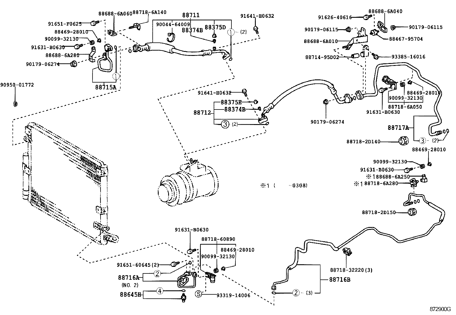 88461-60032 CORE, COOLER CONDENSER product image