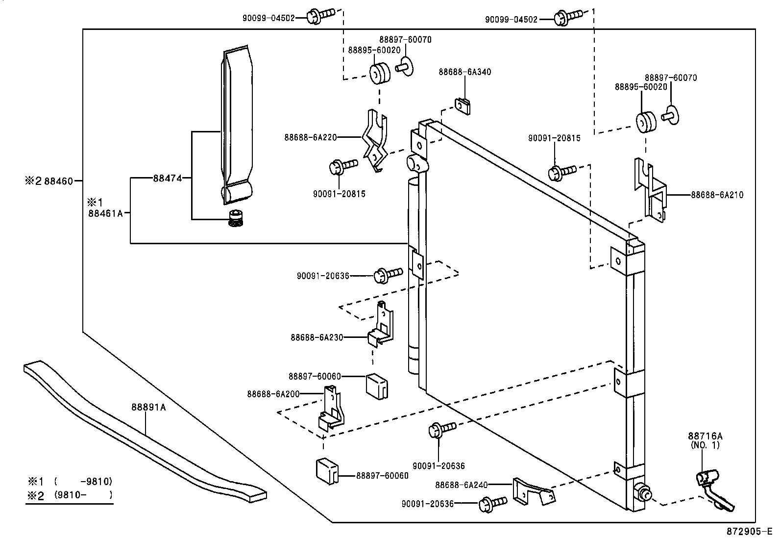 88461-60032 CORE, COOLER CONDENSER product image