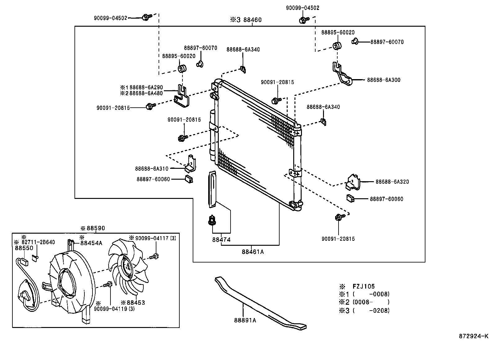 88461-60081 CORE, COOLER CONDENSER product image