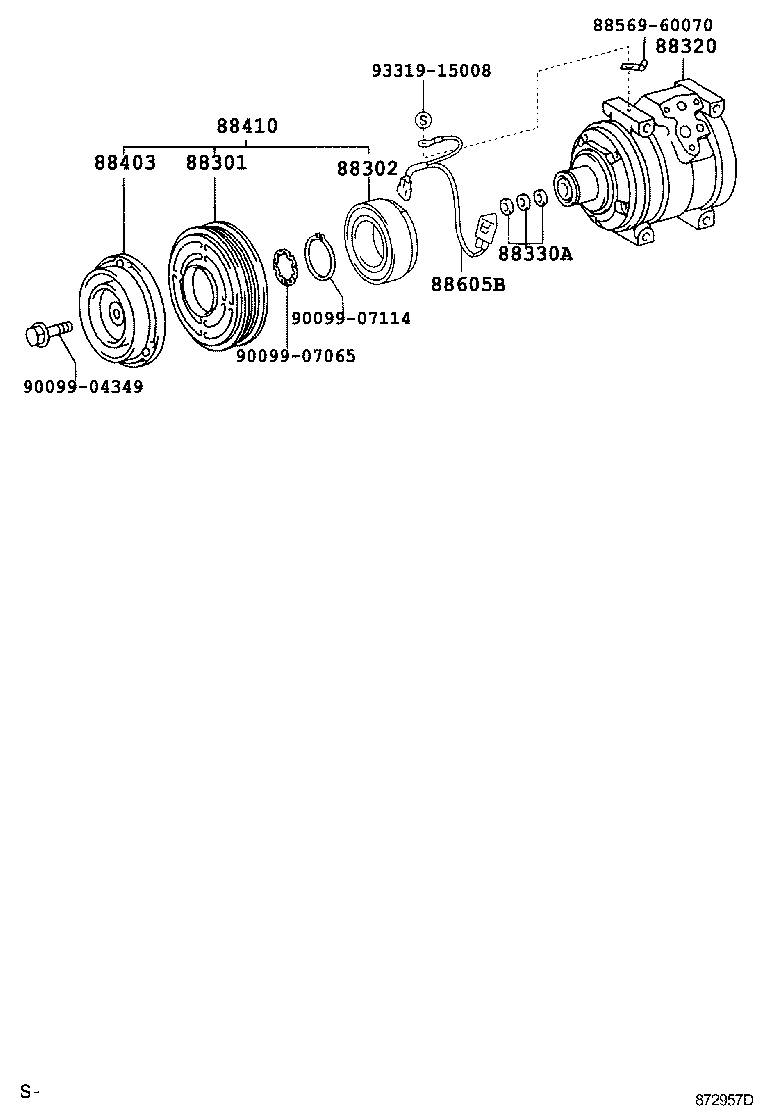 88431-53010 BRACKET, COMPRESSOR MOUNTING, NO.1 product image