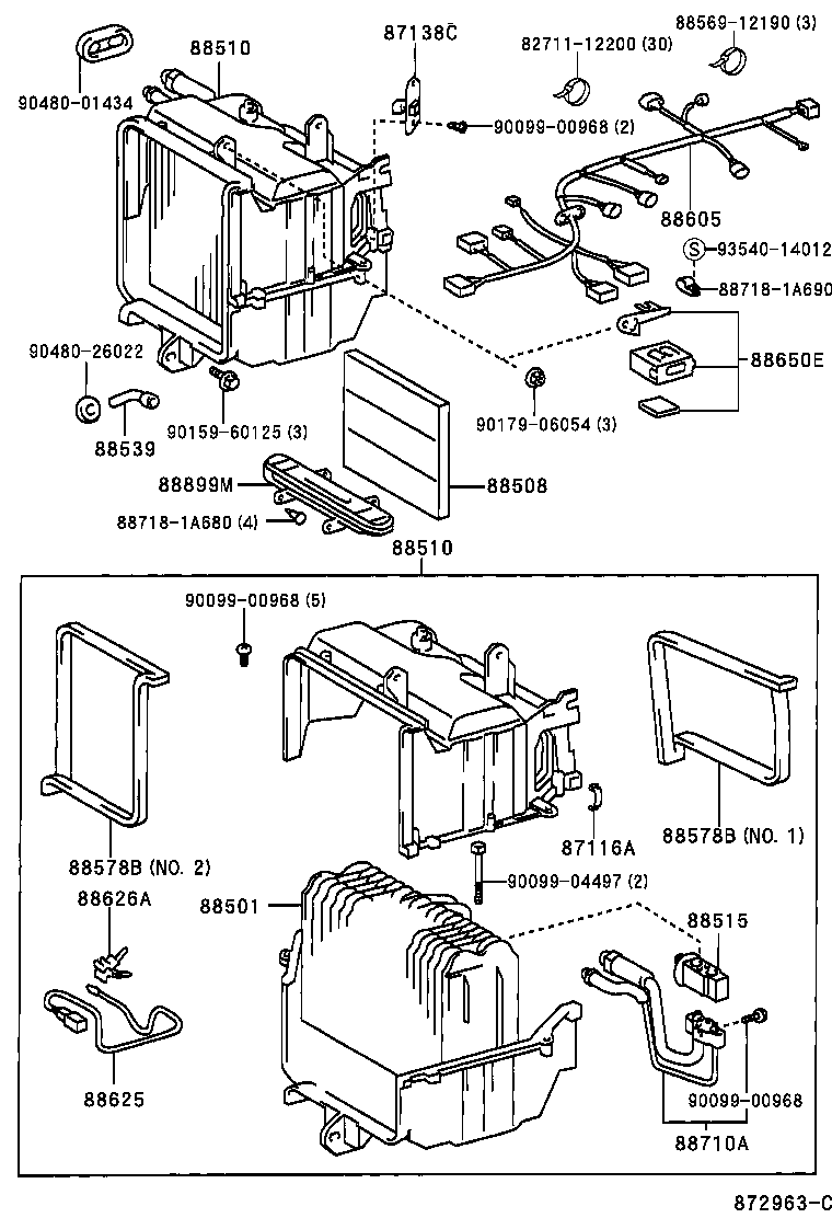 88508-02010 FILTER SUB-ASSY, CLEAN AIR product image