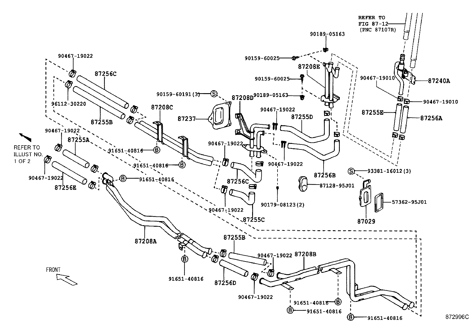 87245-26220 HOSE, HEATER WATER, OUTLET A product image