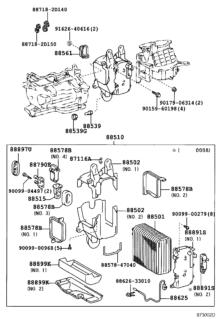 Toyota 88510-6A100 UNIT ASSY, COOLER