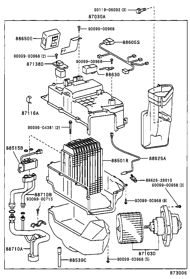 87138-60060 RESISTOR, BLOWER (REAR) product image
