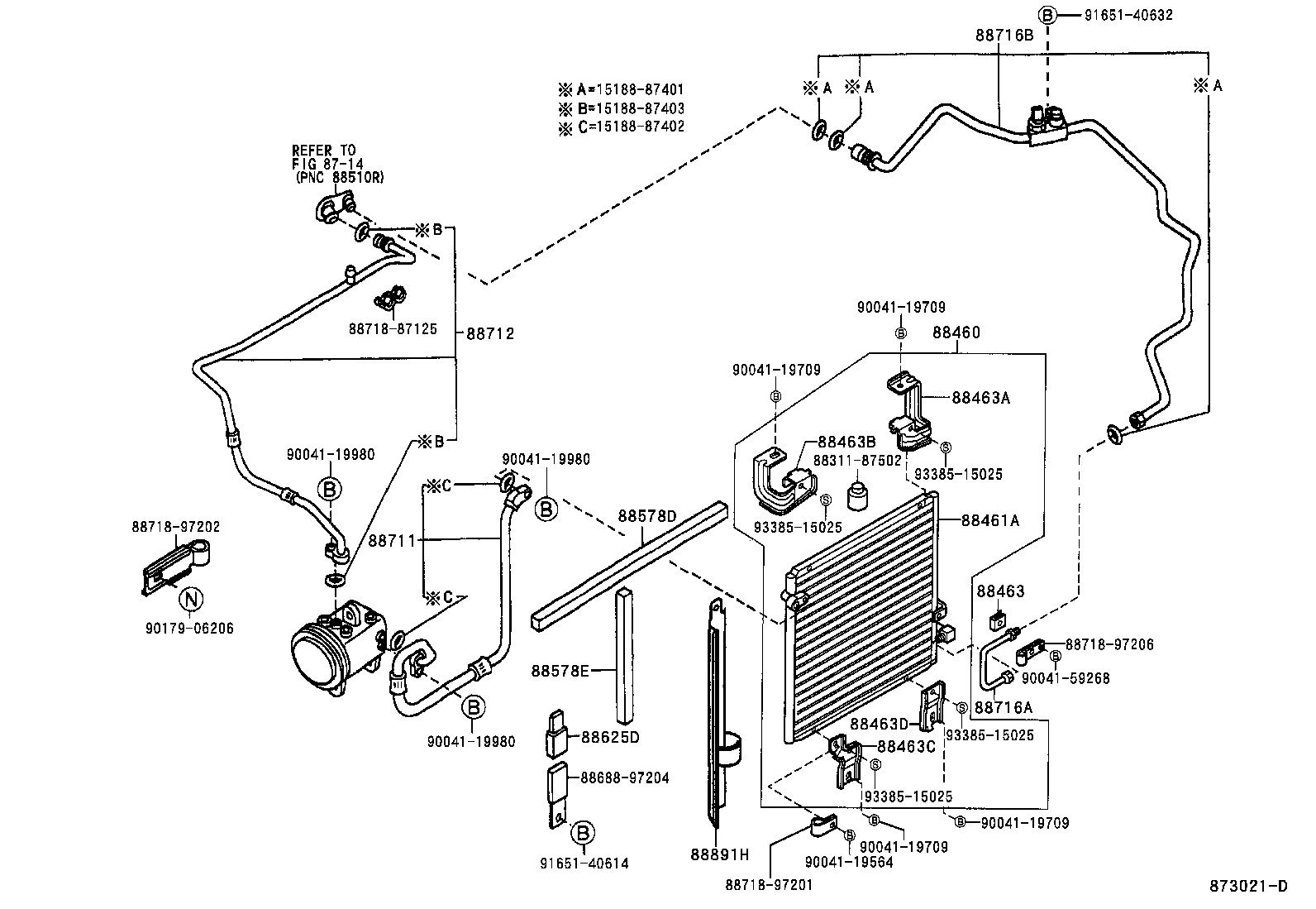 88461-97205 CORE, COOLER CONDENSER product image