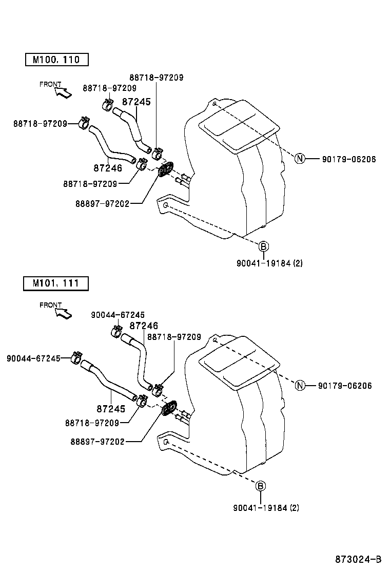 87245-97402 HOSE, HEATER WATER, INLET product image