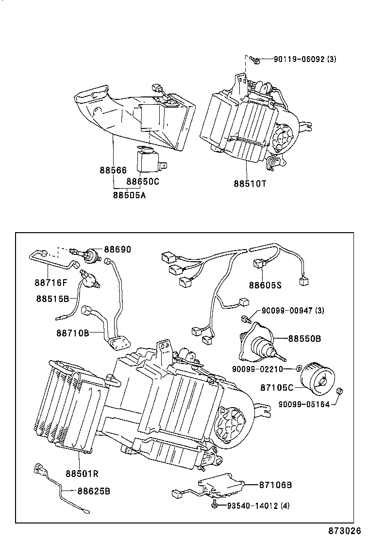 88510-60740 UNIT ASSY, COOLER product image