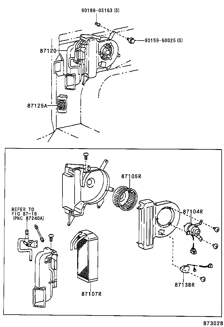 87103-26050 MOTOR SUB-ASSY, HEATER BLOWER, W/FAN product image