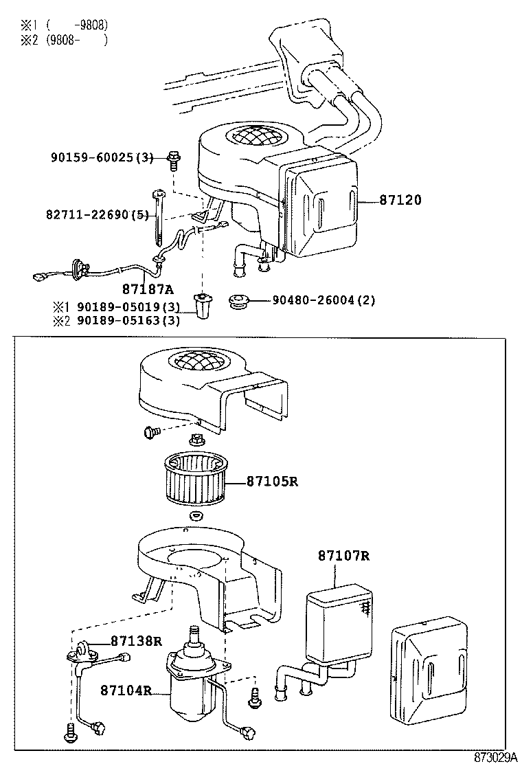 87107-26080 UNIT SUB-ASSY, HEATER RADIATOR product image