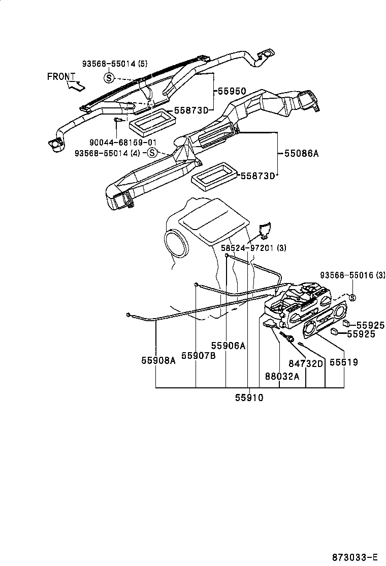 55907-97201 CABLE SUB-ASSY, TEMPERATURE DAMPER CONTROL product image