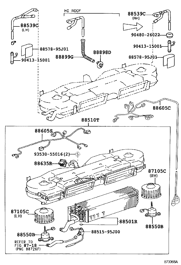 88501-26041 EVAPORATOR SUB-ASSY, COOLER, NO.1 product image