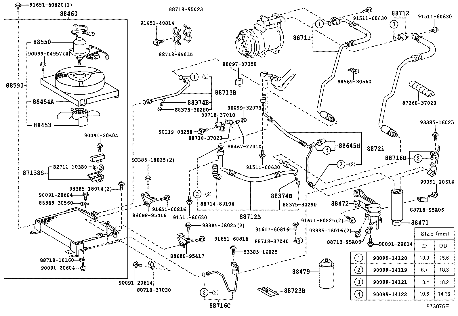 88460-37280 CONDENSER ASSY, COOLER product image