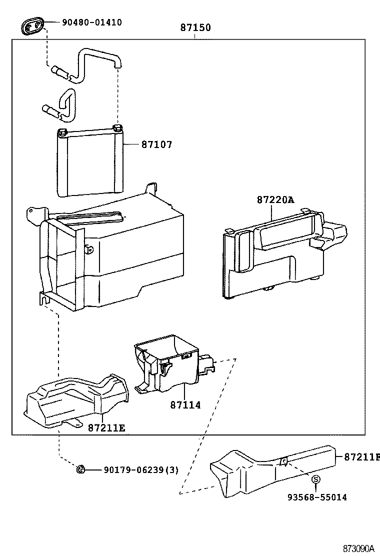 87150-28501 RADIATOR ASSY, HEATER product image