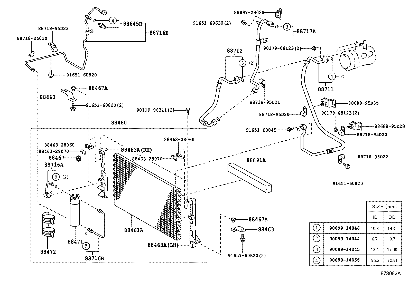 88461-28090 CORE, COOLER CONDENSER product image