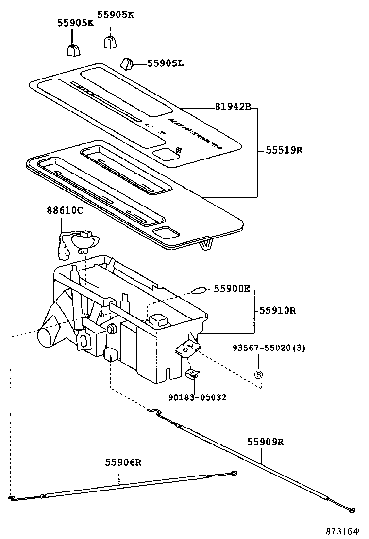 55900-28640 CONTROL ASSY, AIR CONDITIONER product image