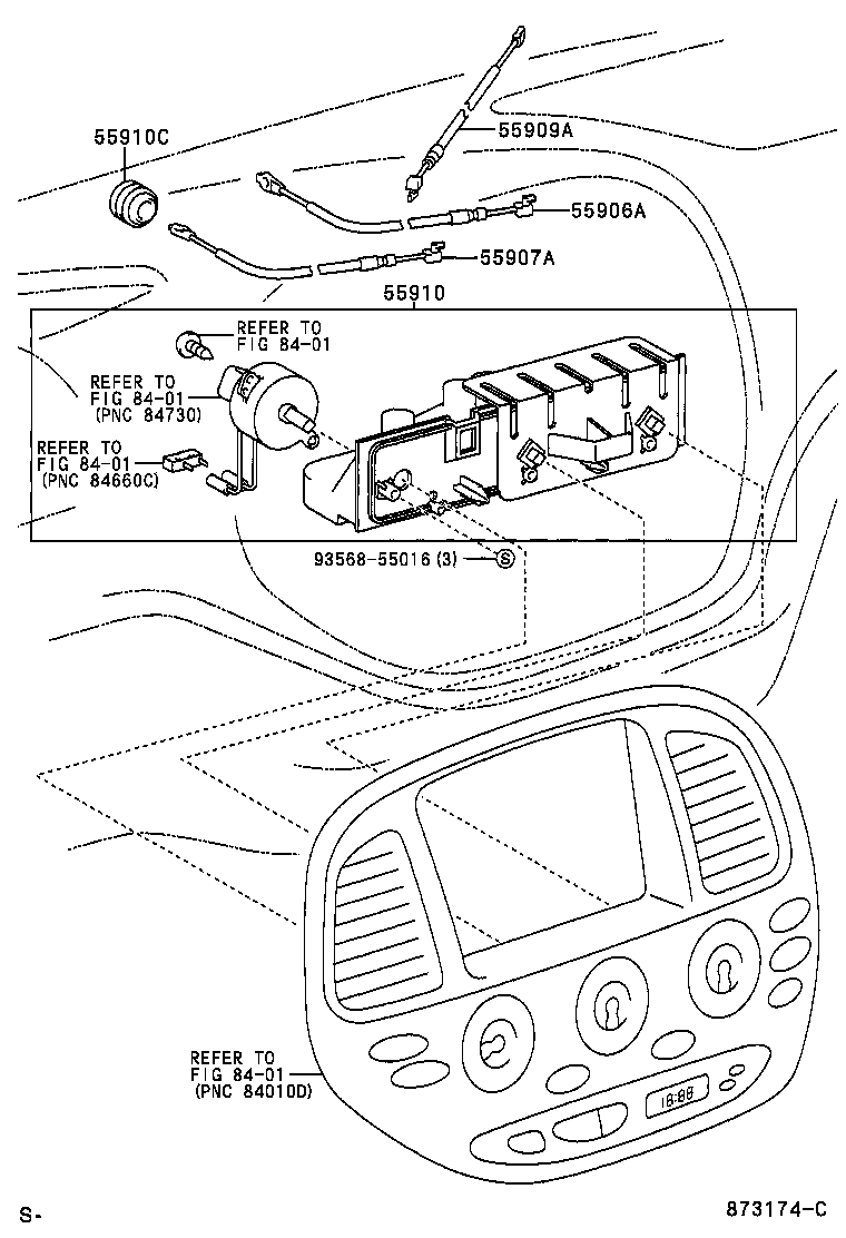 Toyota 55844-0C010 DUCT, HEATER TO REGISTER, NO.2