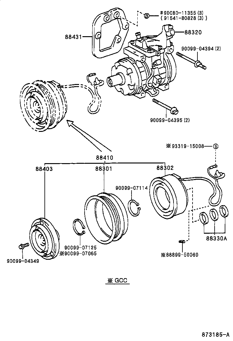 88320-41010 COMPRESSOR ASSY, COOLER product image