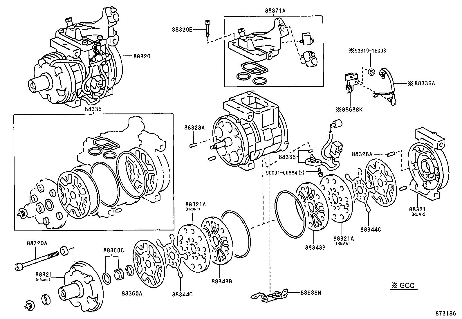 88320-41010 COMPRESSOR ASSY, COOLER product image