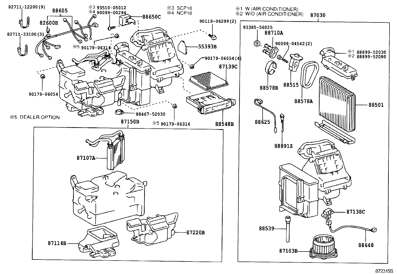 87103-52020 MOTOR SUB-ASSY, BLOWER W/FAN product image