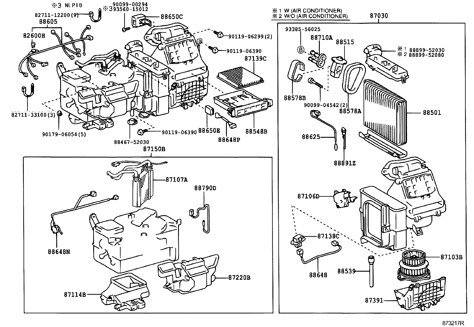 87103-52020 MOTOR SUB-ASSY, BLOWER W/FAN product image