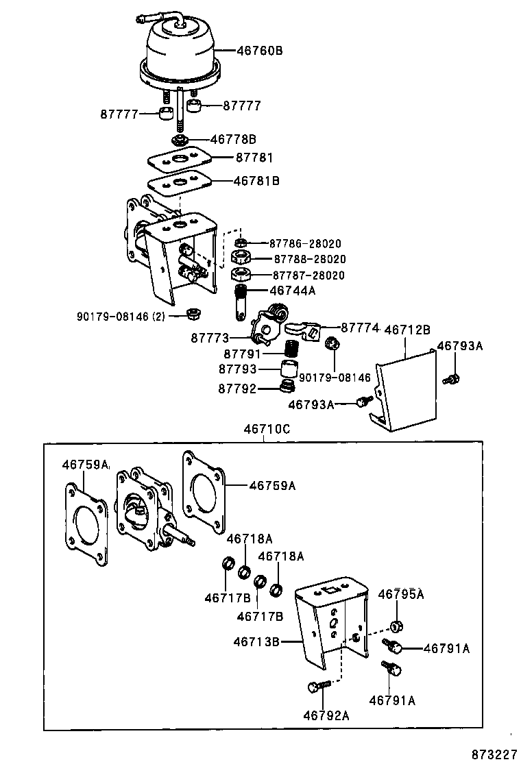 87708-28020 VALVE ASSY, HEATER VACUUM DIAPHRAGM product image