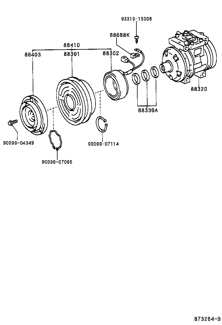88440-35100 PULLEY ASSY, IDLE NO.2 product image