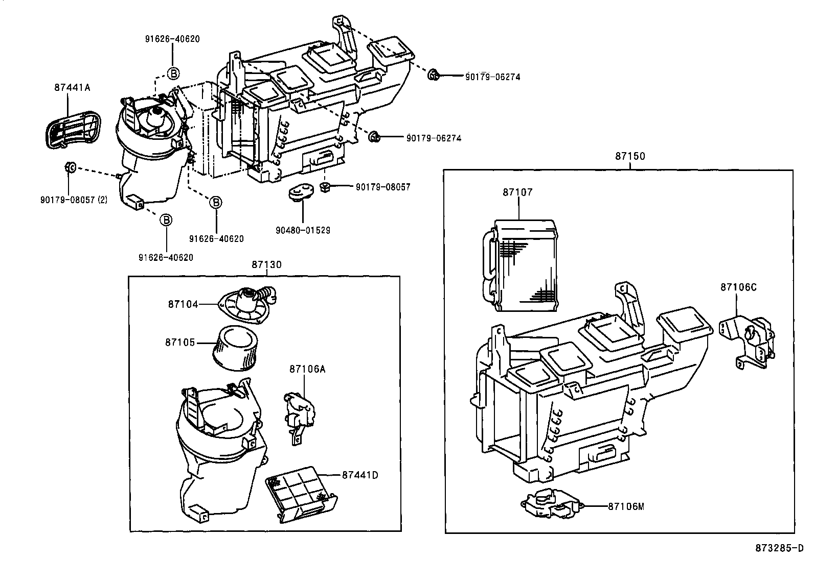 87104-37140 MOTOR SUB-ASSY, HEATER BLOWER product image