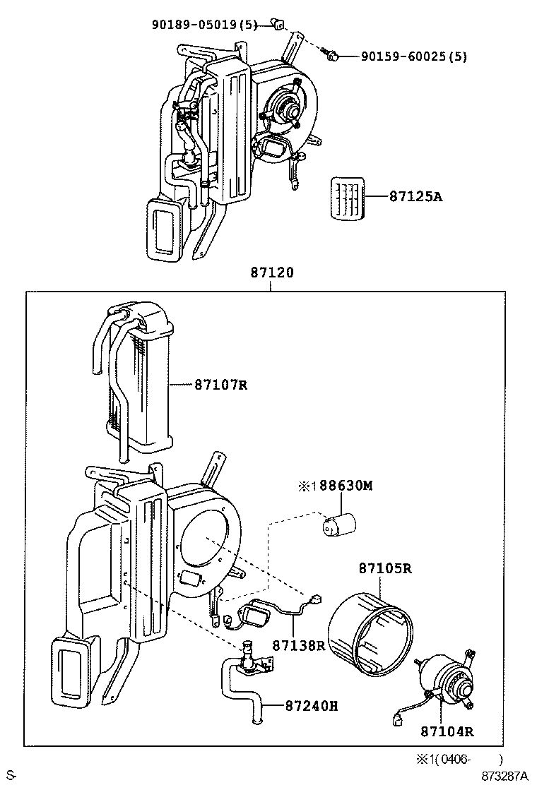 87150-37280 RADIATOR ASSY, HEATER product image