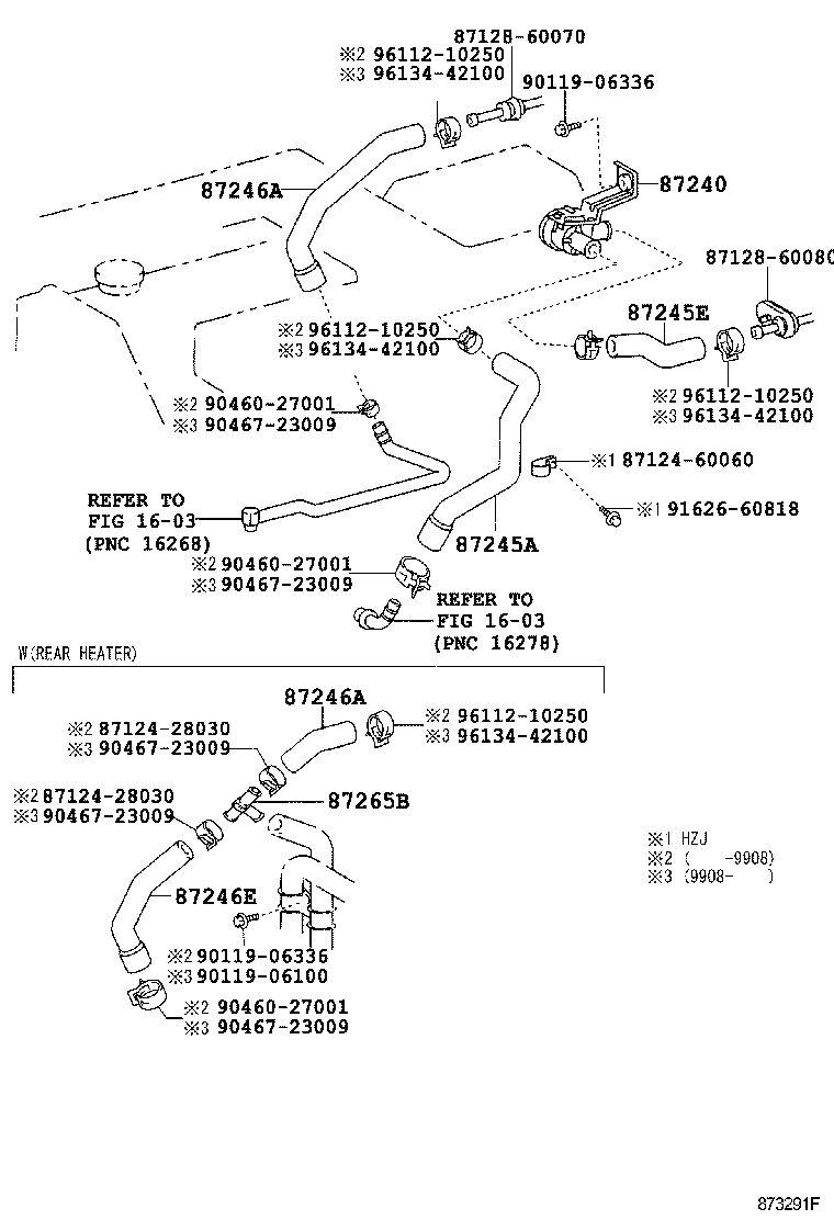 Toyota 87245-60290 HOSE, HEATER WATER, INLET E