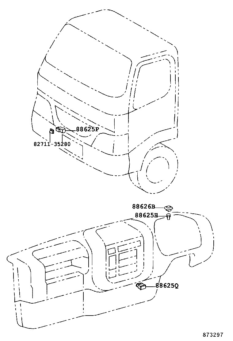 55845-37040 BRACKET, AIR DUCT REGISTER MOUNTING product image