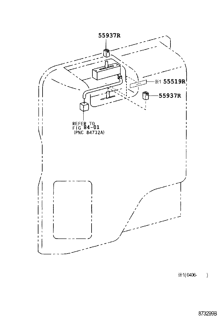 55845-37040 BRACKET, AIR DUCT REGISTER MOUNTING product image