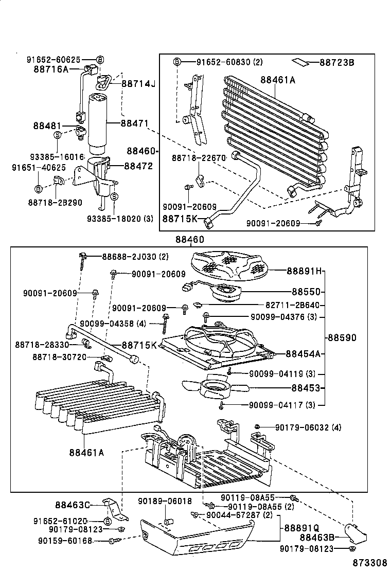88453-28020 FAN, COOLING (FOR CONDENSER) product image