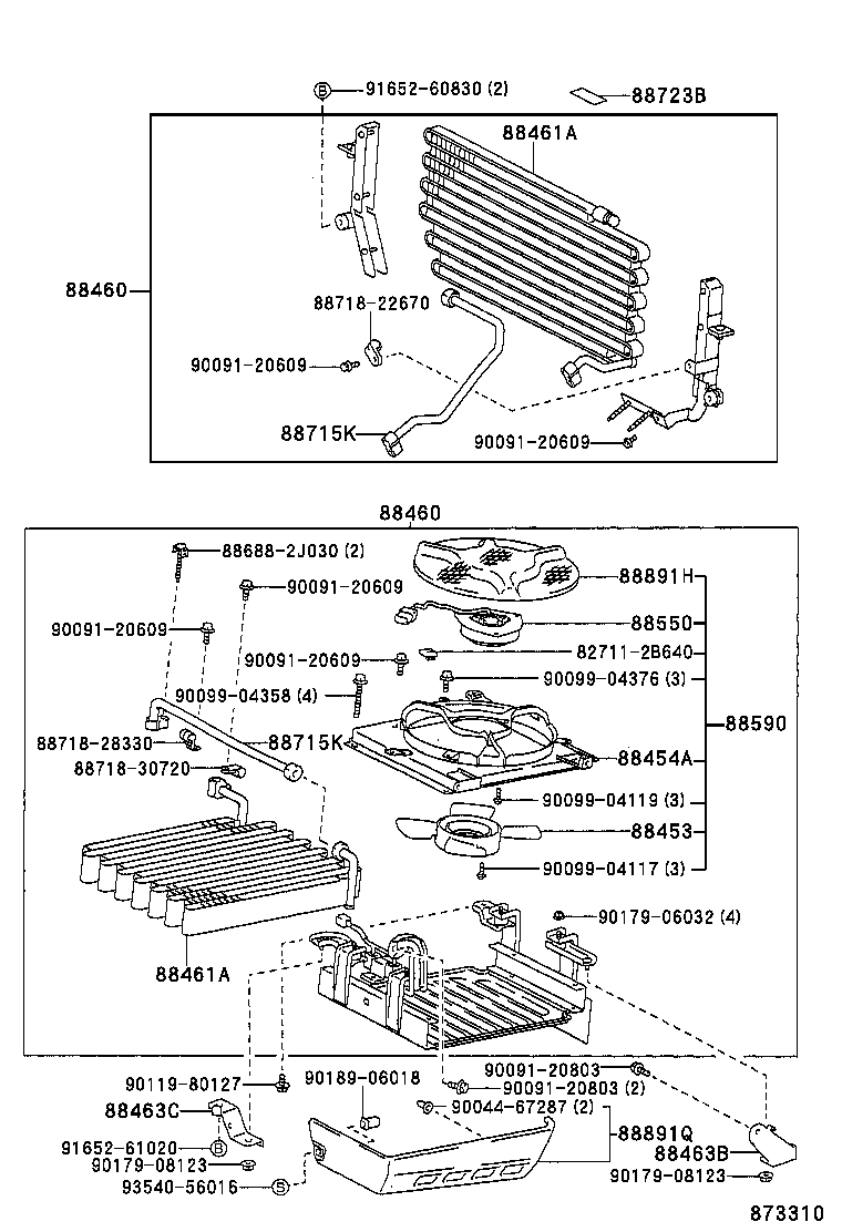 88453-28020 FAN, COOLING (FOR CONDENSER) product image