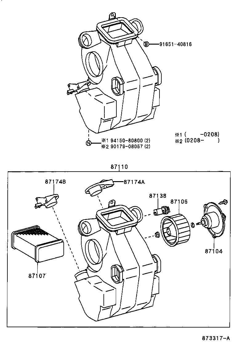 87174-27010 GUIDE, AIR HEATER product image