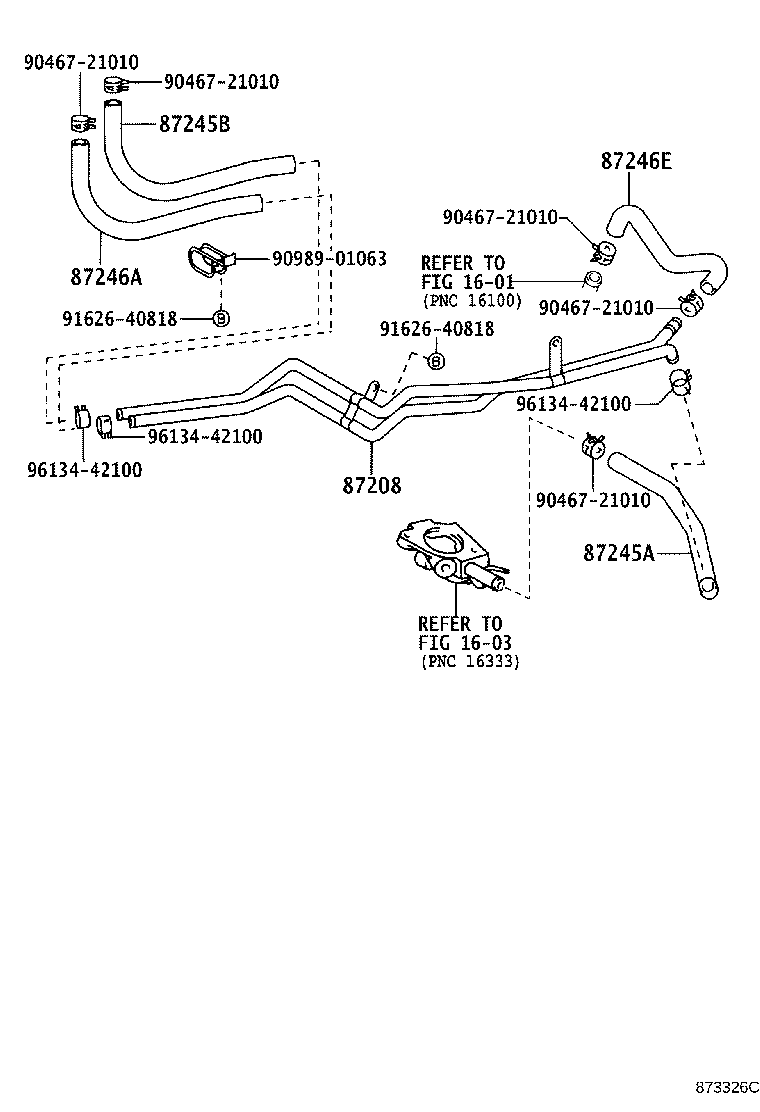 87245-27080 HOSE, HEATER WATER, INLET B product image