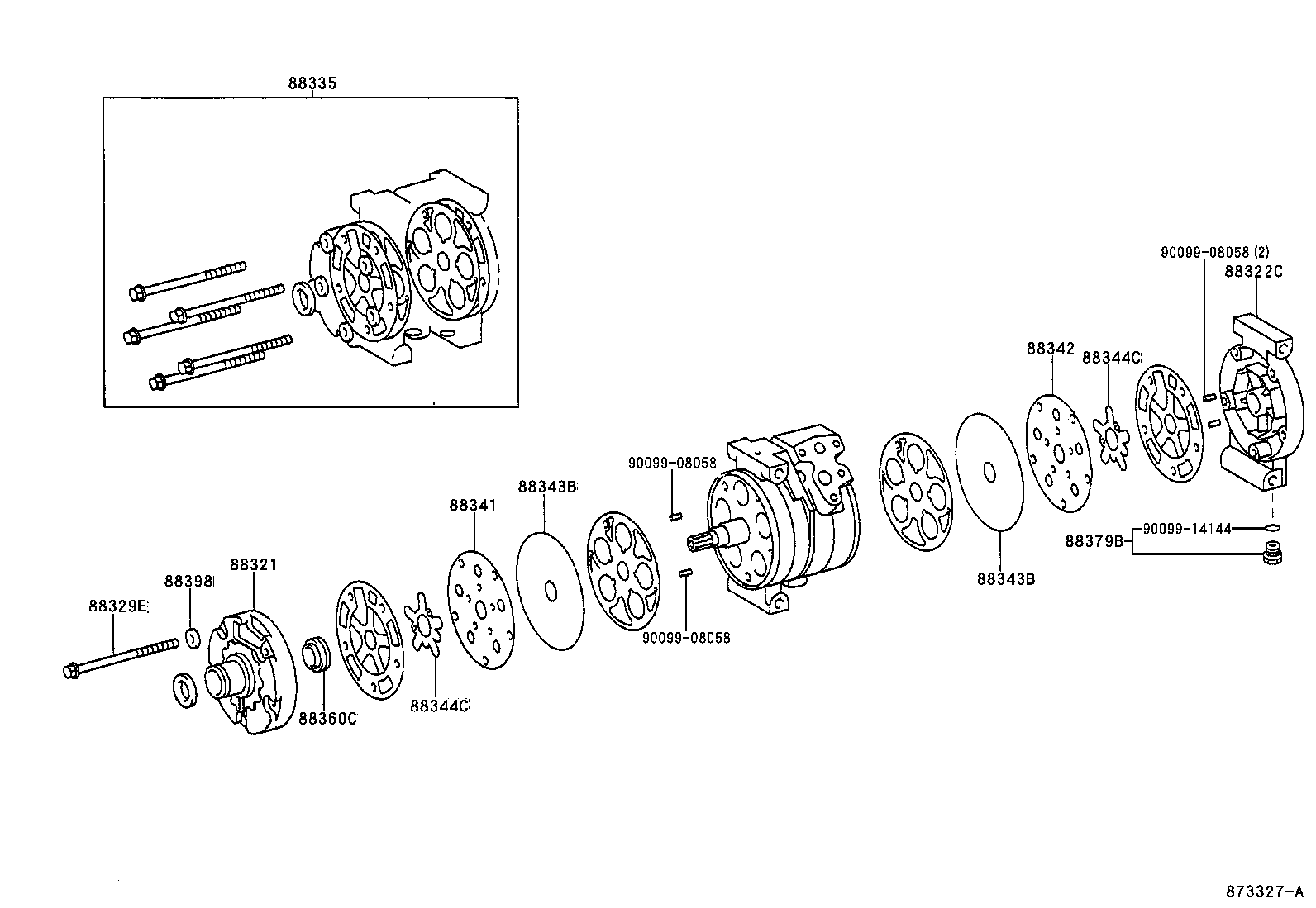 88329-32010 BOLT, COMPRESSOR, NO.1 product image