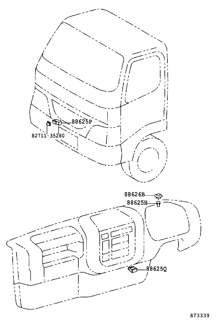 87201-37030 DUCT SUB-ASSY, AIR, NO.2 product image