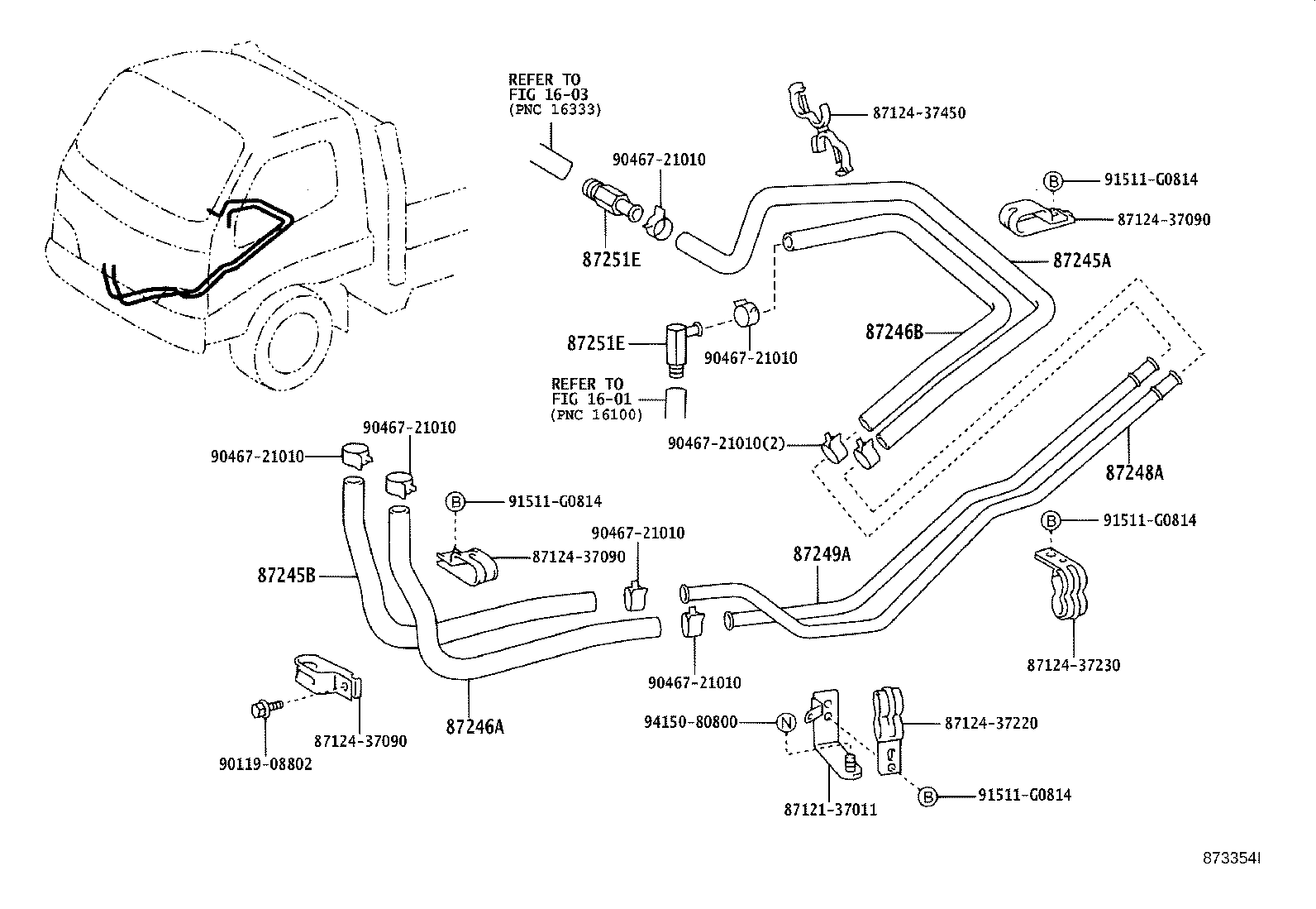 87245-3V050 HOSE, HEATER WATER, OUTLET A product image