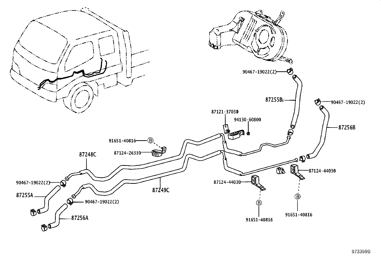 87245-3V050 HOSE, HEATER WATER, OUTLET A product image
