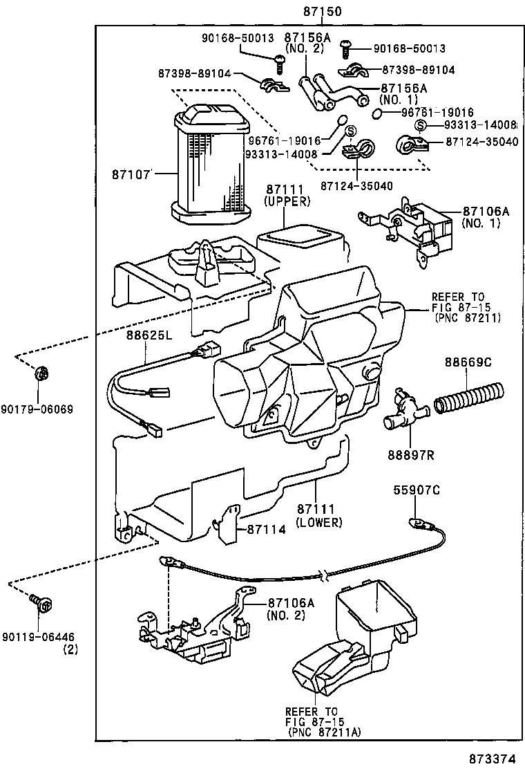 87101-35010 BRACKET SUB-ASSY, VISCOUS HEATER NO.1 product image