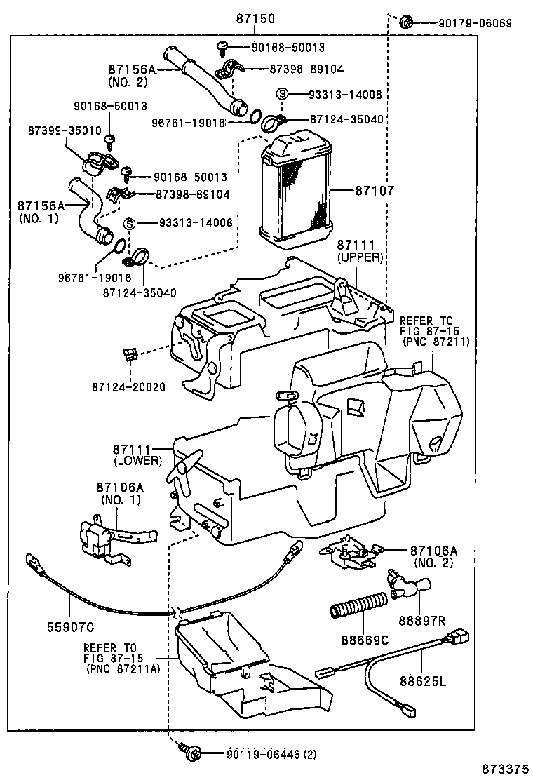 87150-60461 RADIATOR ASSY, HEATER product image